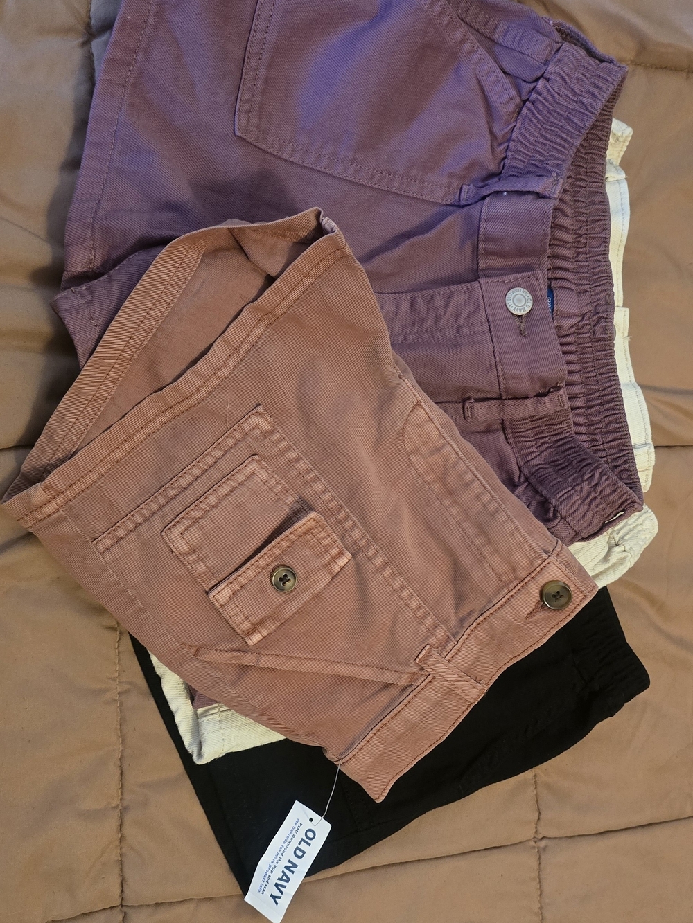 Old Navy Girls' Purple and Mauve Casual Shorts -4 Pack